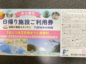 箱根小涌園ユネッサン 下田海中水族館 入場券