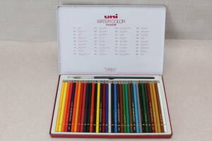 ☆★未使用 MITSUBISHI PENCIL 三菱鉛筆 UNI WATER COLOR 水彩色鉛筆 36色 水彩筆付 色えんぴつ UWC36C