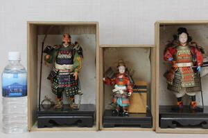 ☆★若葉人形 3点まとめて 土台付き 共箱 飾り 置物 日本人形 置き人形 古道具 古民具