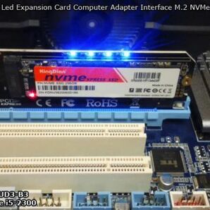 新品良品即決■送料無料JMTLED付きM.2 NVMe SSD - PCIE 3.0 X16アダプター Mキーライザーカード拡張PCI Express X4 X8 X16 2230-2280の画像2