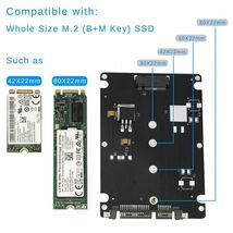 新品即決■送料無料M.2 NGFF SSD→SATA3.0 6Gbps/2.5インチ HDD/SSD省スペース設計2242 2260 2280対応【簡単装着SSD変換 ケースセット】_画像3