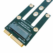 新品良品即決■送料無料 m.2 nvme ssd → mini pci-e 変換アダプタ M key nvme ssd 2230/2242/2260/2280対応_画像2