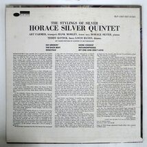 米 モノラル盤 青白LIB / RVG刻印 HORACE SILVER QUINTET/STYLINGS OF/BLUE NOTE BLP1562 LP_画像2