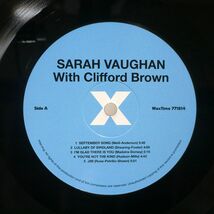EU SARAH VAUGHAN/WITH CLIFFORD BROWN/WAXTIME 771814 LP_画像2