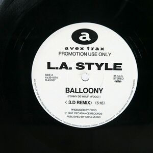 プロモ L.A. STYLE/BALLOONY (REMIX)/AVEX TRAX AVJS1074 12