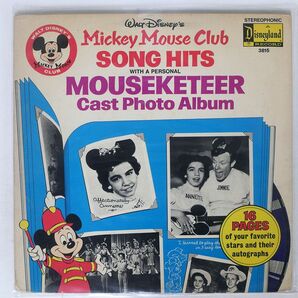 MICKEY MOUSE CLUB/SONG HITS WITH A PERSONAL MOUSEKETEER CAST PHOTO ALBUM/DISNEYLAND 3815 LPの画像1