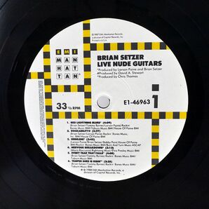 米 BRIAN SETZER/LIVE NUDE GUITARS/EMI-MANHATTAN E146963 LPの画像2