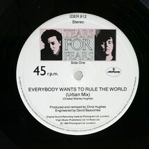 英 TEARS FOR FEARS/EVERYBODY WANTS TO RULE THE WORLD (URBAN MIX)/MERCURY IDER912 12_画像2