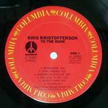 KRIS KRISTOFFERSON/TO THE BONE/COLUMBIA JZ36885 LP_画像2