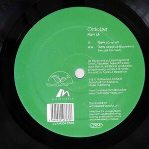 OCTOBER/RAW E.P./CARAVAN RECORDINGS CVAN004 12