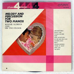 RONNIE ALDRICH/MELODY AND PERCUSAION FOR TWO PIANOS/LONDON SLC 4408 LP