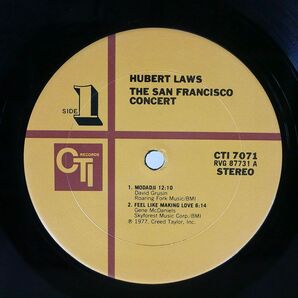 米 HUBERT LAWS/SAN FRANCISCO CONCERT/CTI CTI7071 LPの画像2