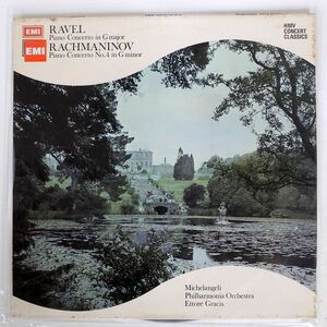 英 MICHELANGELI/RAVEL PIANO CONCERTO IN G-MAJOR, RACHMANINOV PIANO CONCERTO NO. 4 IN G-MINOR/HIS MASTER’S VOICE SXLP30169 LP