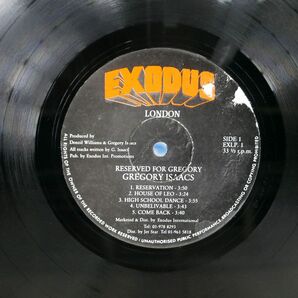 英 GREGORY ISAACS/RESERVED FOR GREGORY/EXODUS LONDON EXLP1 LPの画像2