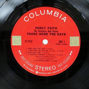 米 PERCY FAITH AND HIS ORCHESTRA AND CHORUS/THOSE WERE THE DAYS/COLUMBIA CS9762 LPの画像2