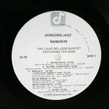LOUIE BELLSON/RAINCHECK/CONCORD JAZZ CJ73 LP_画像2
