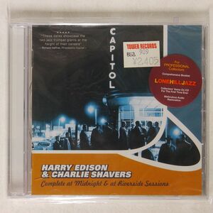 未開封 HARRY EDISON & CHARLIE SHAVERS/COMPLETE AT MIDNIGHT & AT RIVERSIDE SESSIONS/LONE HILL JAZZ LHJ 10114 CD □
