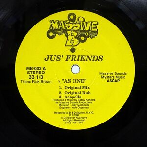 JUS’ FRIENDS/AS ONE/MASSIVE MASSIVEBMB002 12