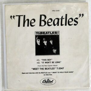 BEATLES/MEET THE BEATLES OPEN-END INTERVIEW DISC/CAPITOL PRO2549 7 □