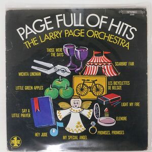 LARRY PAGE ORCHESTRA/PAGE FULL OF HITS/PAGE ONE 2500 LP