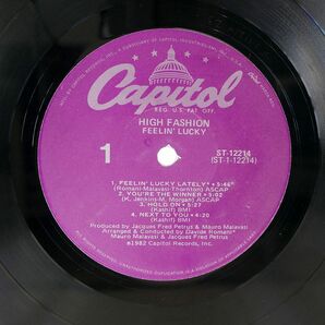米 HIGH FASHION/FEELIN’ LUCKY/CAPITOL ST12214 LPの画像2