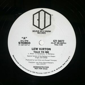 米 プロモ LEW KIRTON/TALK TO ME!/BELIEVE IN A DREAM 4Z904072 12