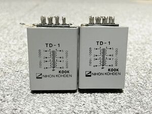 日本光電 NIHON KOHDEN TD-1 600Ω/150Ω ライントランス 2つセット 動作品 ⑩