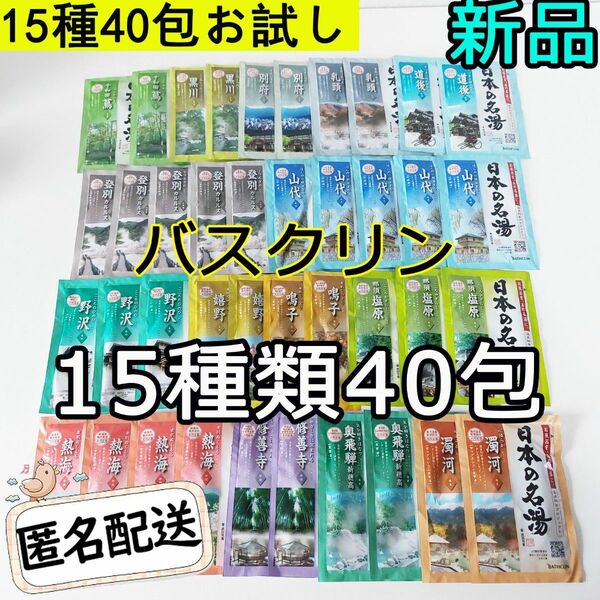 日本の名湯 バスクリン 薬用入浴剤 15種類40包セット costco お試し BATHCLIN コストコ お試し