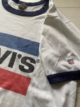 希少ビンテージ！70'sLEVI'Sリーバイス・旧ボックスロゴカラー染み込みTシャツ当時物！オフィシャル物！100円～最落無し！検索40s50s501XX_画像8