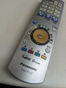 【FKB-6-174】 Panasonic DVD/テレビ リモコン EUR7658Y20 「DMR-XW50/DMR-XW30/DMR-EX550/他」電池バネサビあり・通電しません・ジャンク