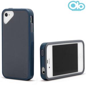 即決・送料無料)【2種の素材を使ったケース】Olo iPhone 4S/4 Sling Case Midnight Blue/Grand Grey