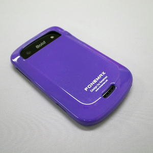 即決・送料込)【キラキラのラメが入ったソフトケース】FONEMAX docomo BlackBerry Bold 9900 ラメ入り TPU Case Purple