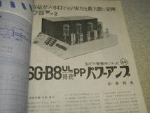 電波技術　1974年5月号　6GB8/VT52/PX25A各真空管アンプの製作　クリスキットMarkⅥ　モナークサウンド/ラジオキット　50Mhzリニアアンプ_画像3