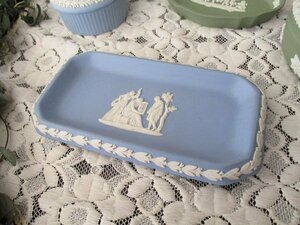 ■店頭価格￥７７００■wedgwood３１ウェッジウッド ジャスパーウェア・プレートブルー・トレー■英国