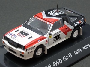 ★★★日曜夜★ルース★SECRET★MITSUBISHI STARION 4WD Gr.B★1984 MILLES PISTE★LASSE LAMPI★RALLY CAR COLLECTION★CM'S★1/64