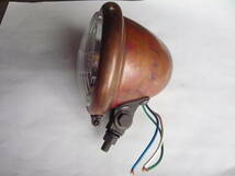 4.5インチ　カッパー（銅）製ヘッドライト　ヘラ絞り_画像3