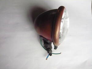 4.5インチ　カッパー（銅）製ヘッドライト　ヘラ絞り
