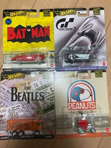 Hot Wheels POP CULTURE 2024 4種類 SNOOPY THE BEATLES BATMAN GRAN TURISOMO7 ポップカルチャー スヌーピー バットマン ビートルズ