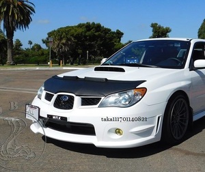 2005-2007 インプレッサ WRX STI GDA GDB GGA GGC GG2 GG3 ノーズブラ ボンネット フード マスク/ フロント カバー トリム スポイラー