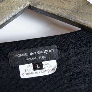 美品23AW COMME des GARCONS HOMME PLUSコムデギャルソン オム プリュス ジップ デザイン 半袖 Tシャツ PL-T010 黒320O▲の画像3