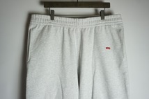 美品 正規 23SS Supreme シュプリーム Small Box Sweatpant スモール ボックスロゴ スウェット イージー パンツ 灰 サイズL 本物 325O▲_画像3