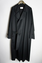 美品21AW CIOTAシオタ SUVIN COTTON GABARDINE TIELOCKEN COAT スビン コットン ギャバジン タイロッケン コート COLM-108M 6黒309O▲_画像1