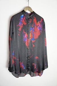 美品 FIT MIHARA YASUHIROミハラヤスヒロ PAINTED PRINT SHIRT マルチカラー プリント 長袖シャツ F04SH012 総柄1117N▲