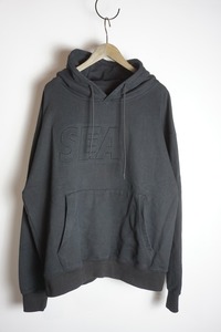 正規21AW WIND AND SEA ウィンダンシー EMBOSSED HOODIE エンボス加工 スウェット パーカー フーディー WDS-10TH-CS-04 黒XL本物131O▲