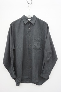 正規 20SS MARKAWARE マーカウェア COMFORT FIT SHIRTS SUPER 120s WOOL TROPICAL ウール 長袖 シャツ A20A-06SH01C 黒灰 1 本物901N▲