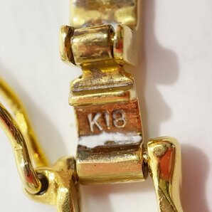 美品 K18 喜平 2面 カット ネックレス 約55cm 約48.7g チェーン GOLD ゴールド 18金 750 18K 貴金属 刻印 メンズ アクセサリーの画像4