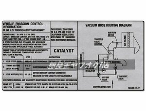 ポルシェ964用ステッカー「エンジン仕様」