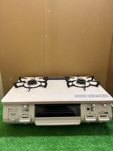 【中古】リンナイ ガスコンロ ガステーブル 2020年 都市ガス 天然ガス 13A 水無し片面焼き 幅60cm 左強火 KG64TW2L 