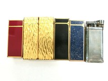 1000円スタート ライター dunhill/1本Cartier ダンヒル 約24本まとめ ゴールド/シルバー/ブルー/ブラック/ハンマー/アーチ/ロゴ他 [2] WW62_画像3