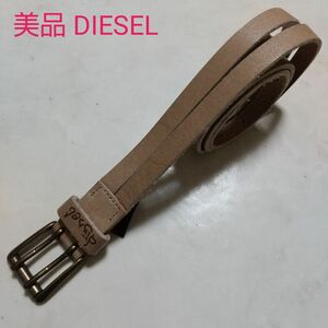 美品 DIESEL ディーゼル イタリア製 上質レザーベルト 男女兼用 本革 ベルト